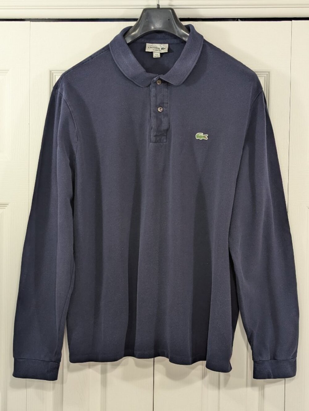 Lacoste Classic Fit Long Sleeve Navy Polo Shirt